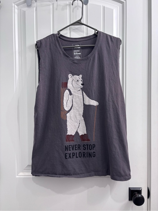 The North Face Tops - The North Face Charcoal Gray Graphic Tank with Polar Bear